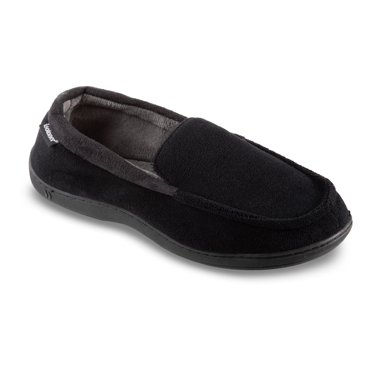 isotoner mens moccasin slippers