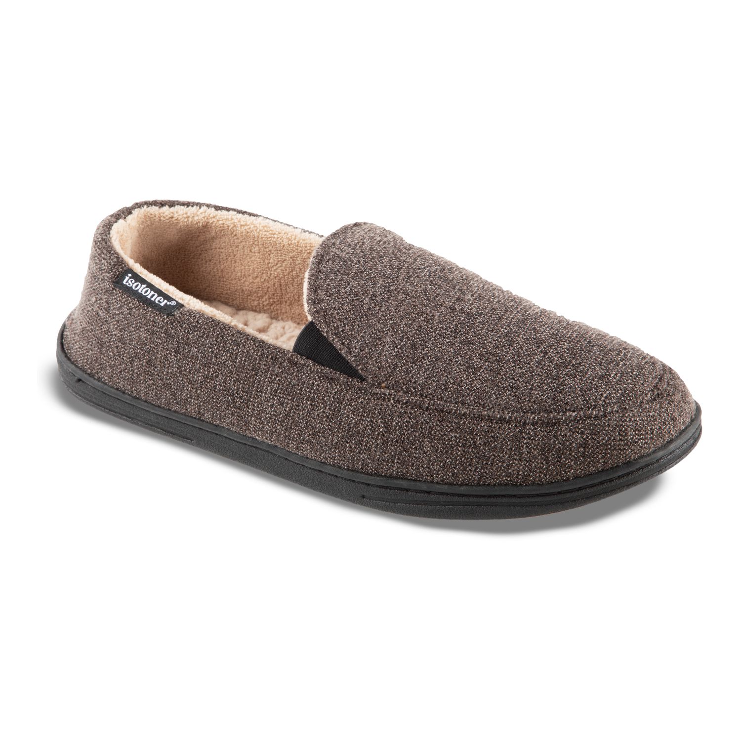 men's chaps suede & memory foam moccasin slippers
