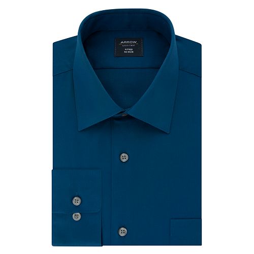Men's Arrow Fitted Spread-Collar Dress Shirt