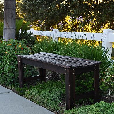 Shine Company 4 ft. Backless Garden Bench