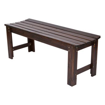 Shine Company 4 ft. Backless Garden Bench