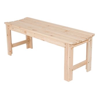 Shine Company 4 ft. Backless Garden Bench