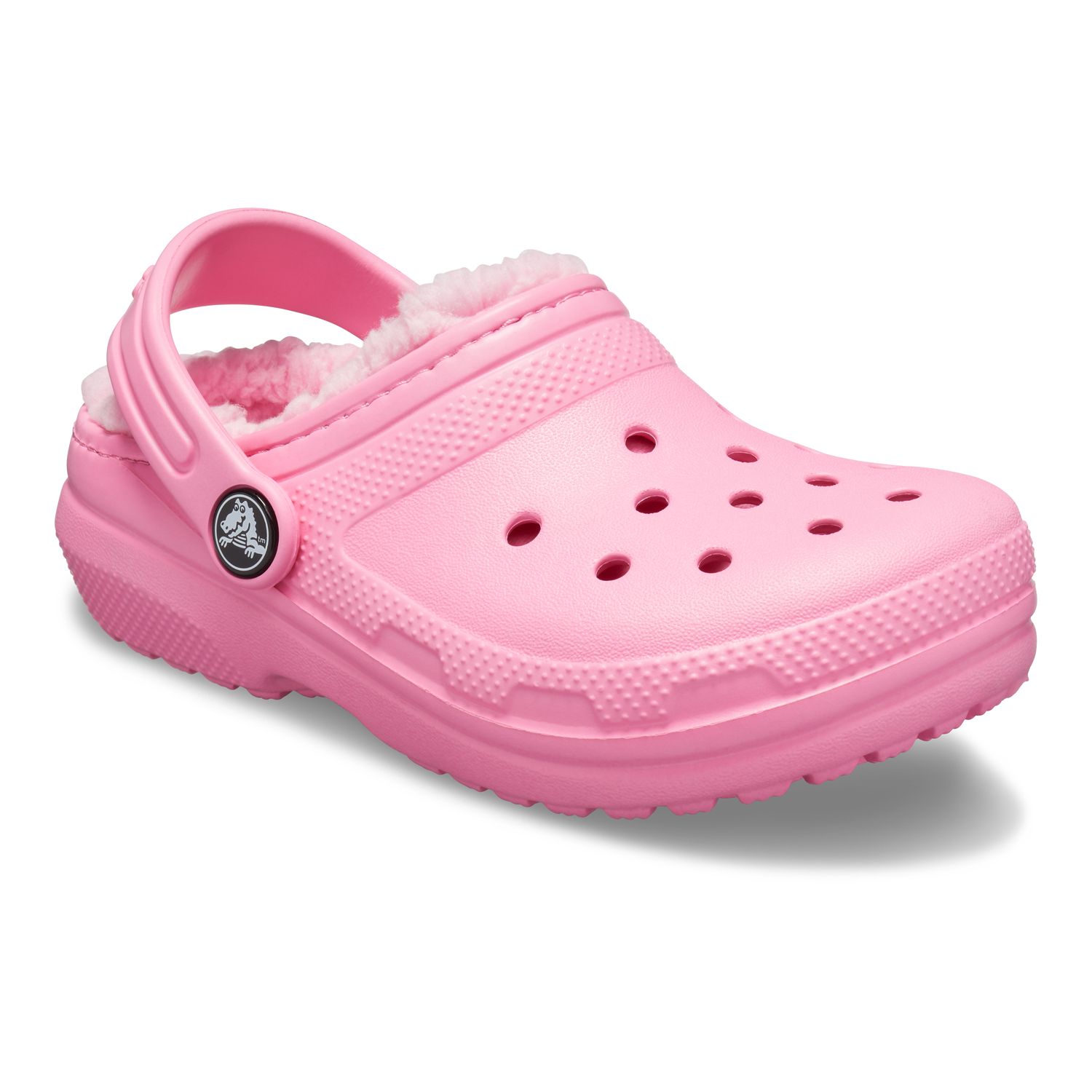 light pink fur crocs