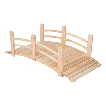 Shine Company 5 ft. Cedar Garden Bridge - Natural
