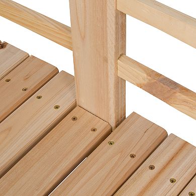 Shine Company 5 ft. Cedar Garden Bridge - Natural