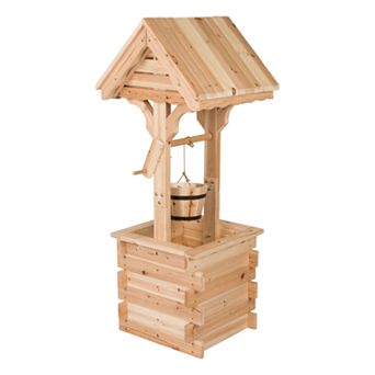 Shine Company Decorative Wishing Well - Natural