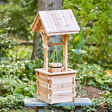 Shine Company Decorative Wishing Well - Natural