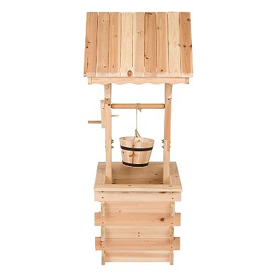 Shine Company Decorative Wishing Well - Natural