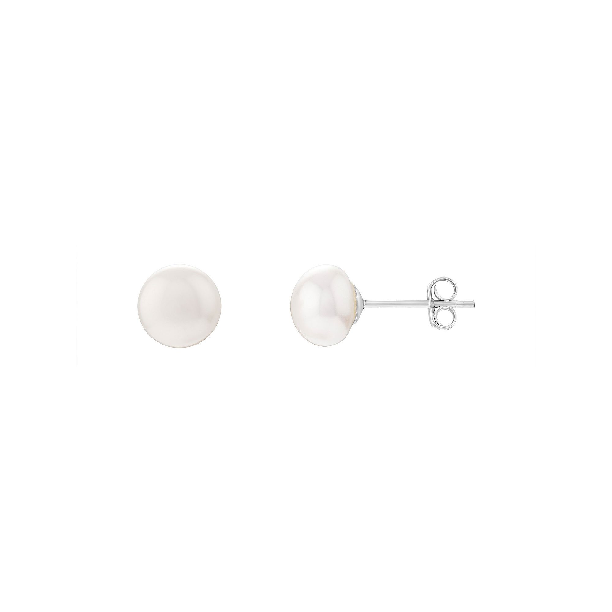 PRIMROSE White Cultured Freshwater Pearl Stud Earrings, Womens, Size: 6MM,