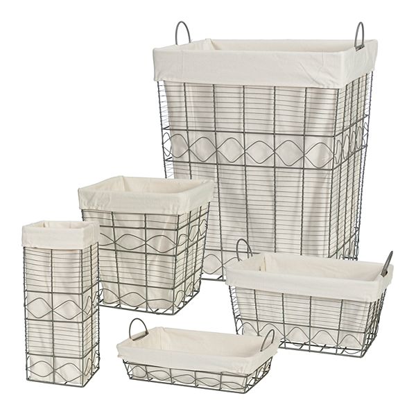 Soho Wire Storage Basket in White Set Of 3 