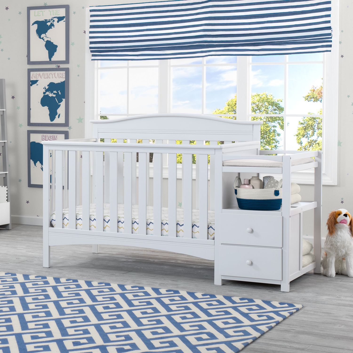 delta children princeton junction convertible crib n changer