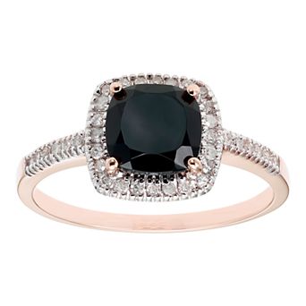 Onyx 10K Gold & 1/5 Carat T.W. Diamond Frame Ring