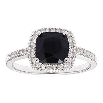 Onyx 10K Gold & 1/5 Carat T.W. Diamond Frame Ring
