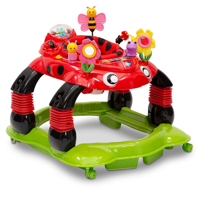 Delta Children Lil Play Station 4-in-1 Activity Walker, Red