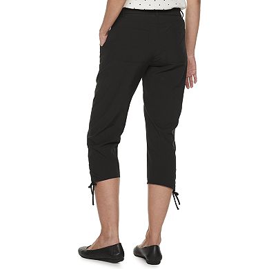 Women's Croft & Barrow® Weekend Ruched-Hem Capri Pants
