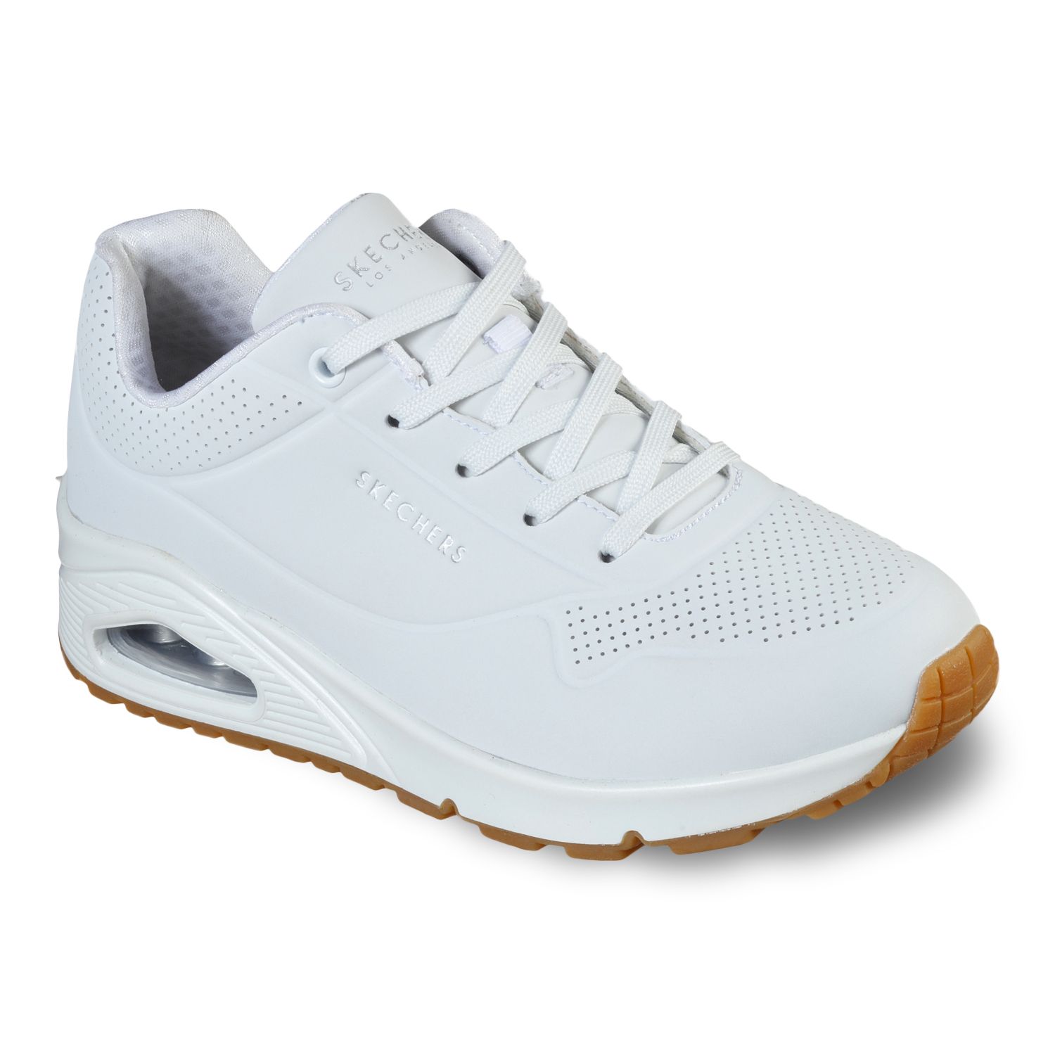 white sketchers for women