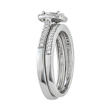 10k White Gold 3/8 Carat T.W. Diamond Engagement Ring