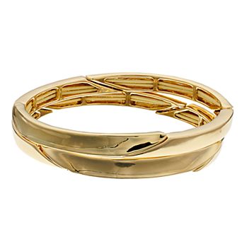 Napier Gold Tone Stretch Bracelet Set