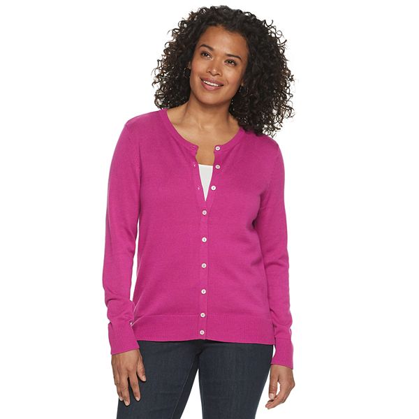 Women's Croft & Barrow® Essential Button-Front Cardigan