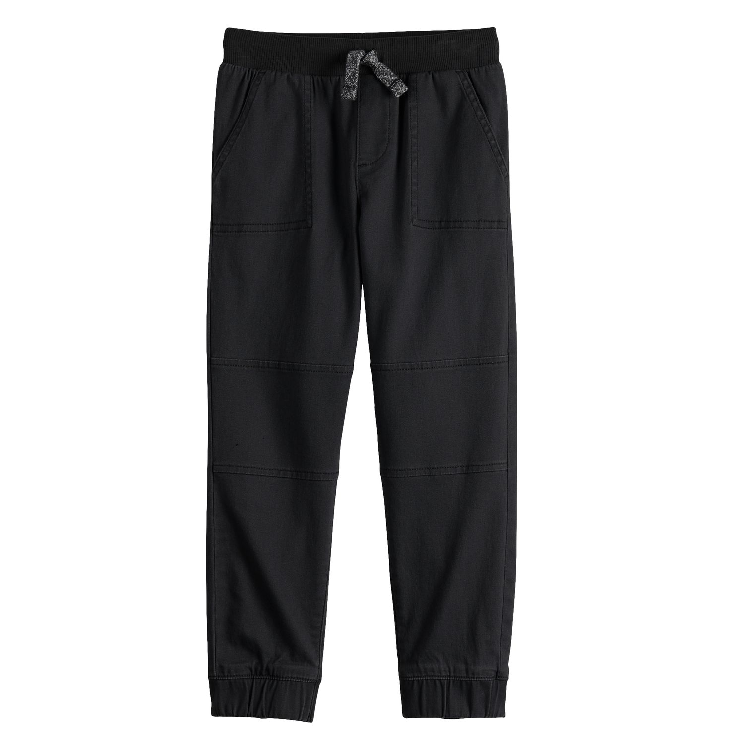 black twill joggers