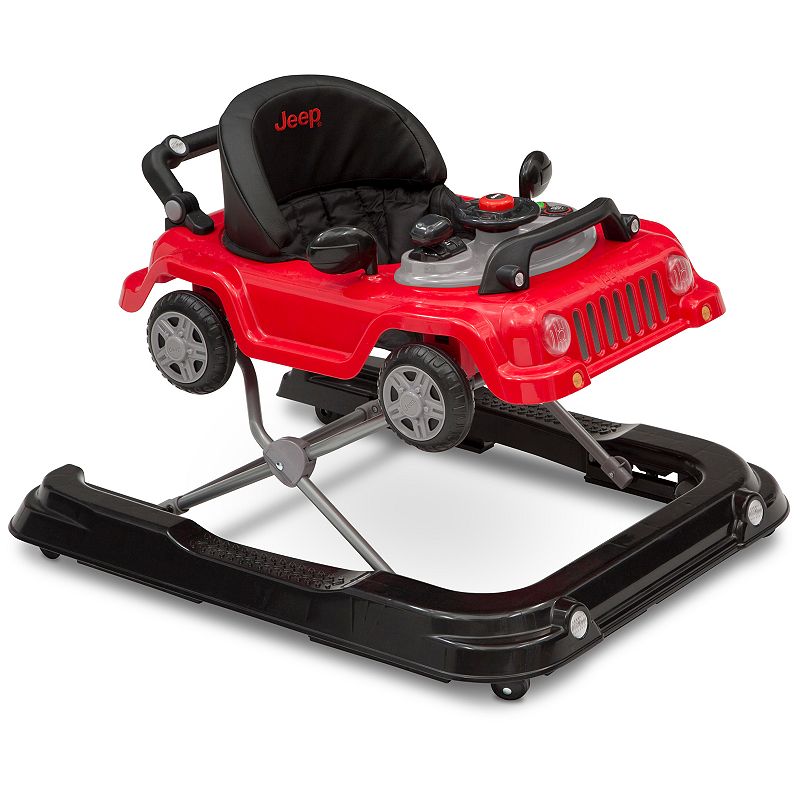 Delta Children Jeep Classic Wrangler 3-in-1 Grow With Me Walker, Red