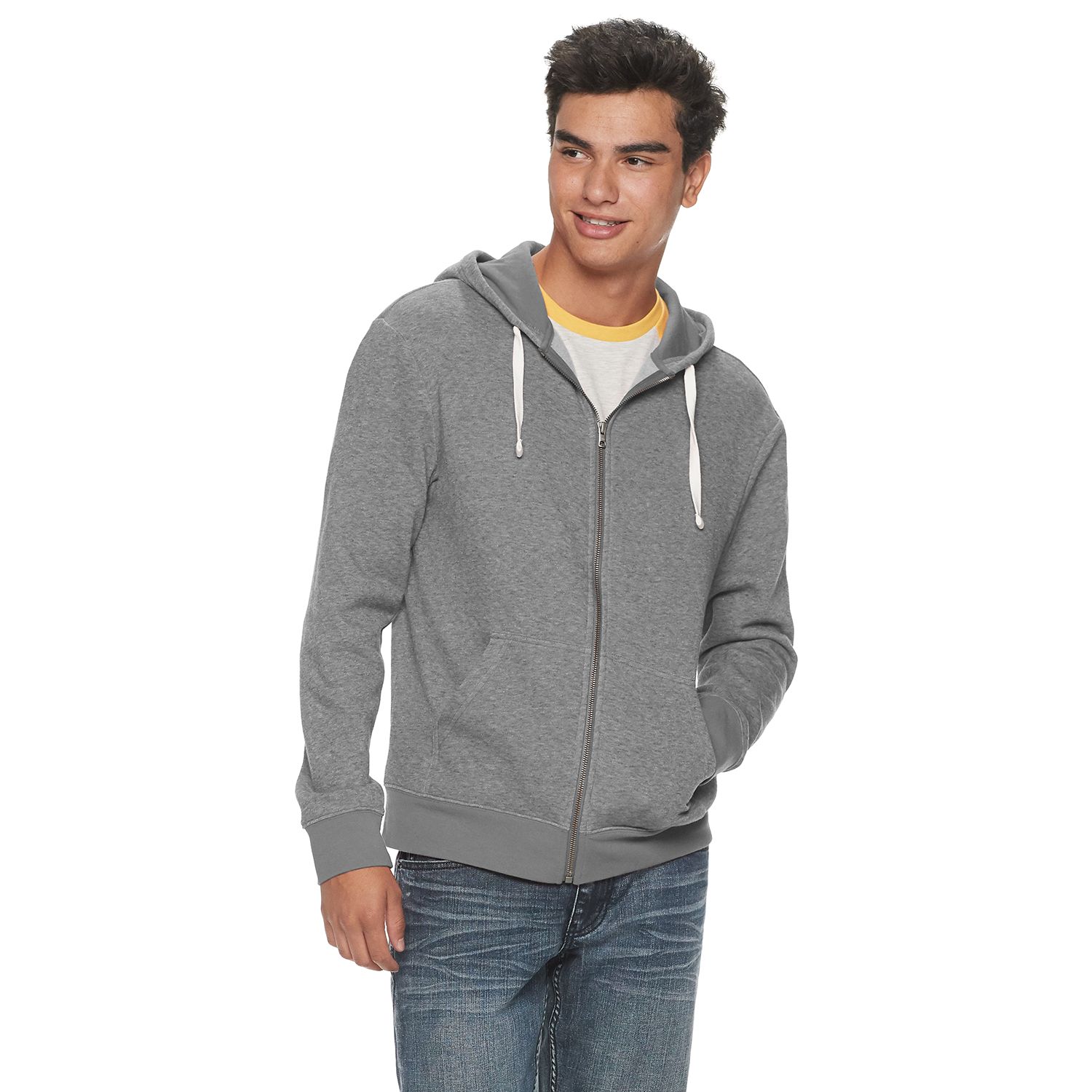 men's lightweight full zip fleece