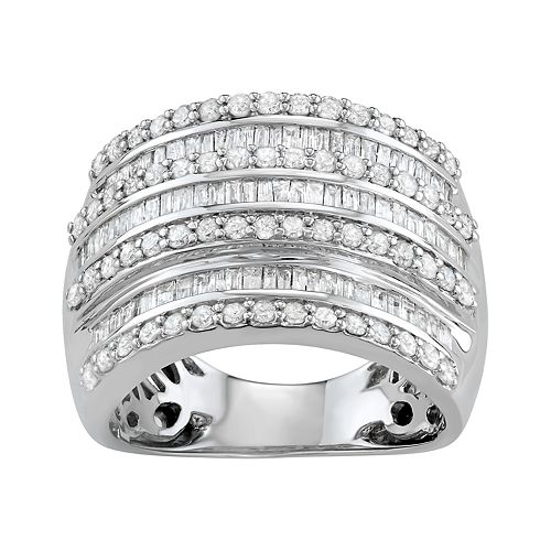 1 2 carat diamond sterling silver ring