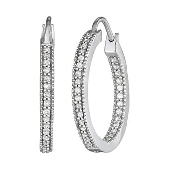 HDI 1/2 Carat T.W. Diamond Inside-Out Hoop Earrings