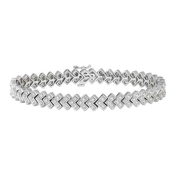 Bronx Pave Chain Link Diamond Tennis Bracelet 4.97 ctw 14K White Gold