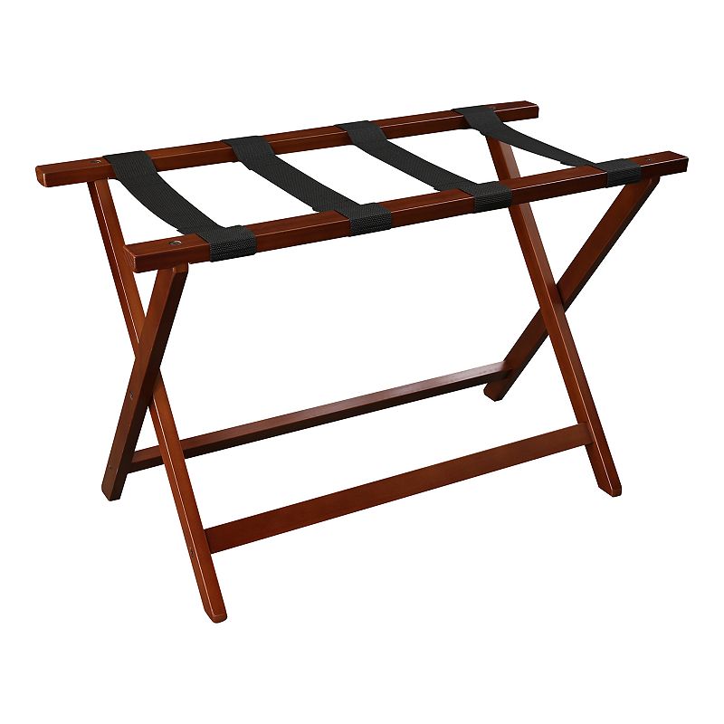 heavy duty 30  extra wide luggage rack - walnut