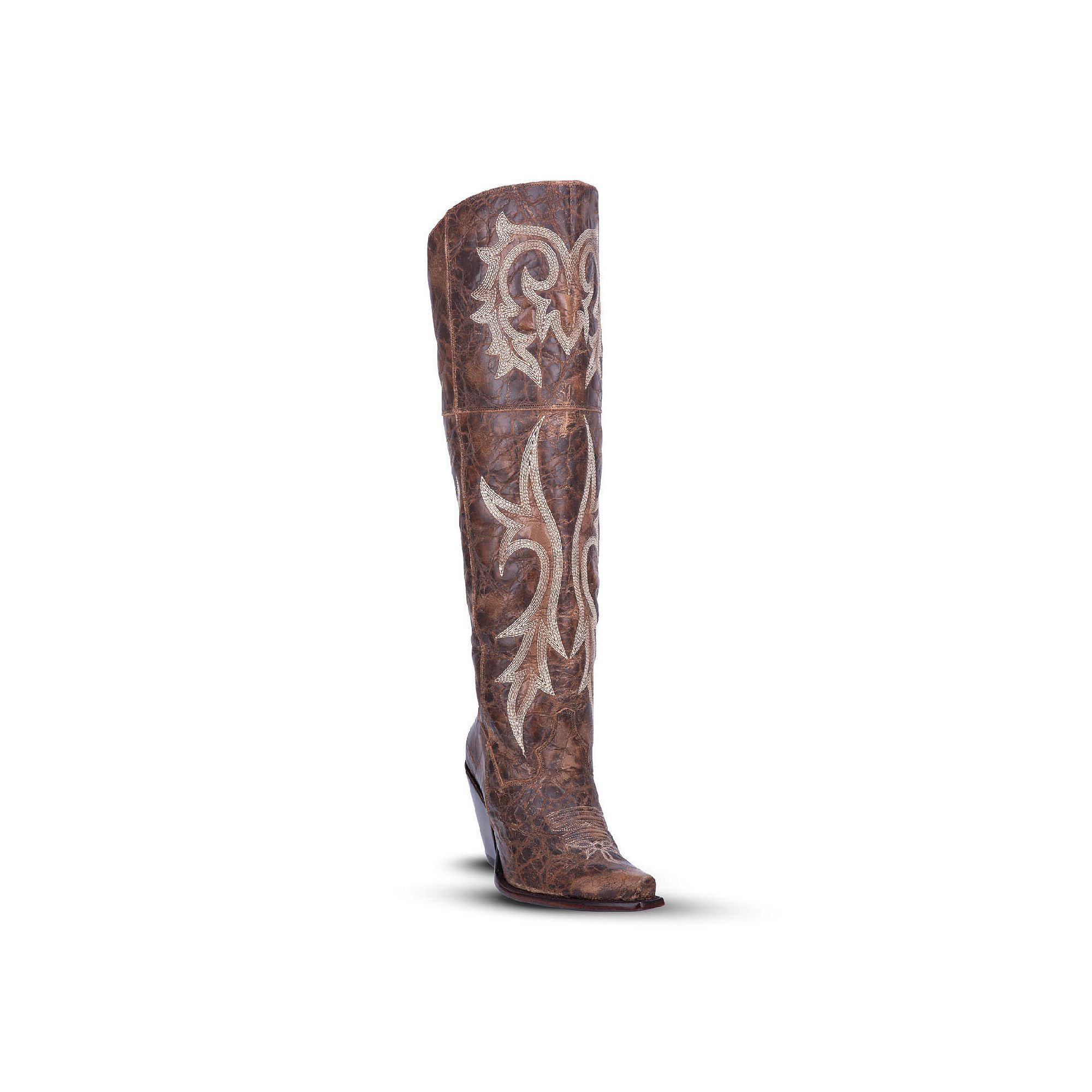 Dan Post Jilted Womens Thigh-High Western Boots, Size: 6, Brown