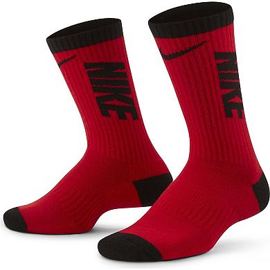 Kids Nike 3-Pack Colorblock Crew Socks