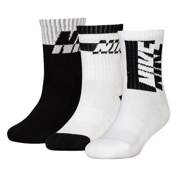 Kids Nike 3Pack Colorblock Crew Socks