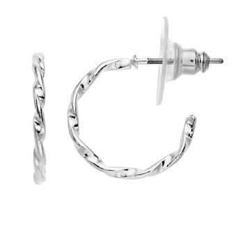 LC Lauren Conrad Twisted Hoop Earrings