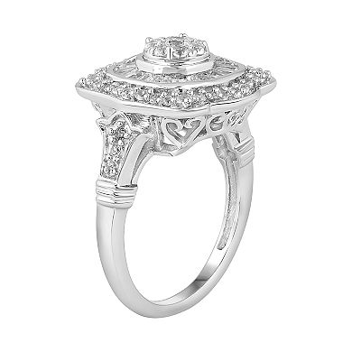 Sterling Silver Lab-Created White Sapphire Ring