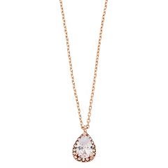 LC Lauren Conrad Filigree Leaf Y Necklace, Women's, Silver