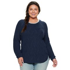 Plus Size SONOMA Goods for Life™ Cable-Knit Sweater