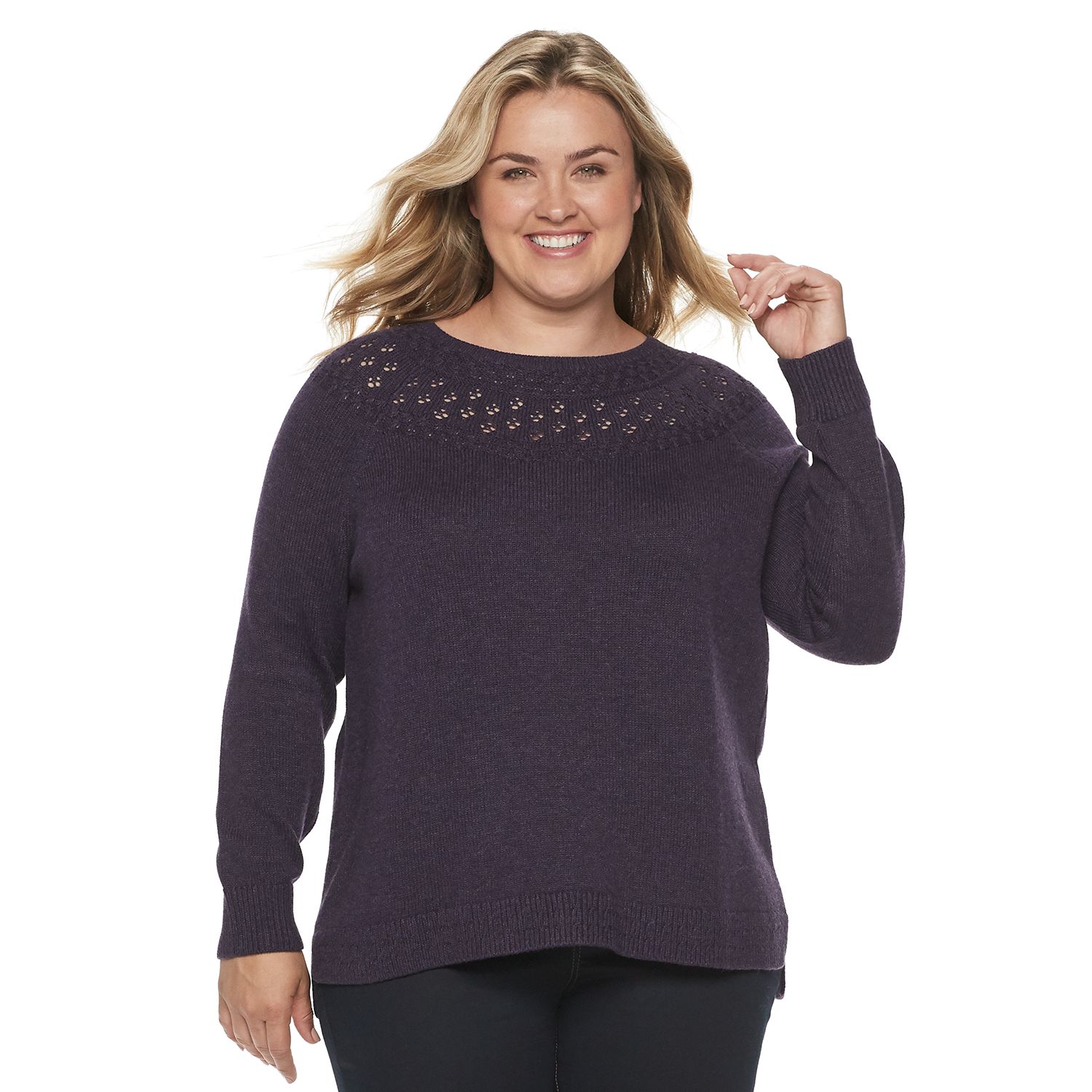 kohls plus size sweaters