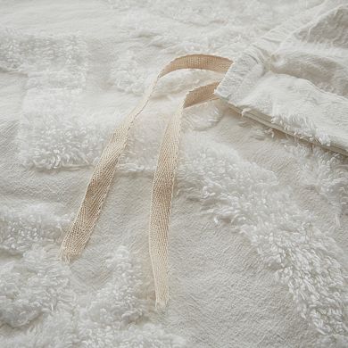 Madison Park Aeriela 3 Piece Tufted Damask Duvet Cover Set