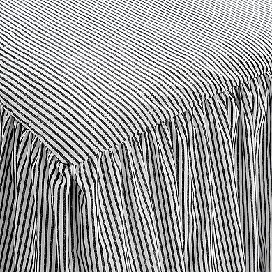 Lush Decor Ticking Stripe Ruffled Bedspread Set