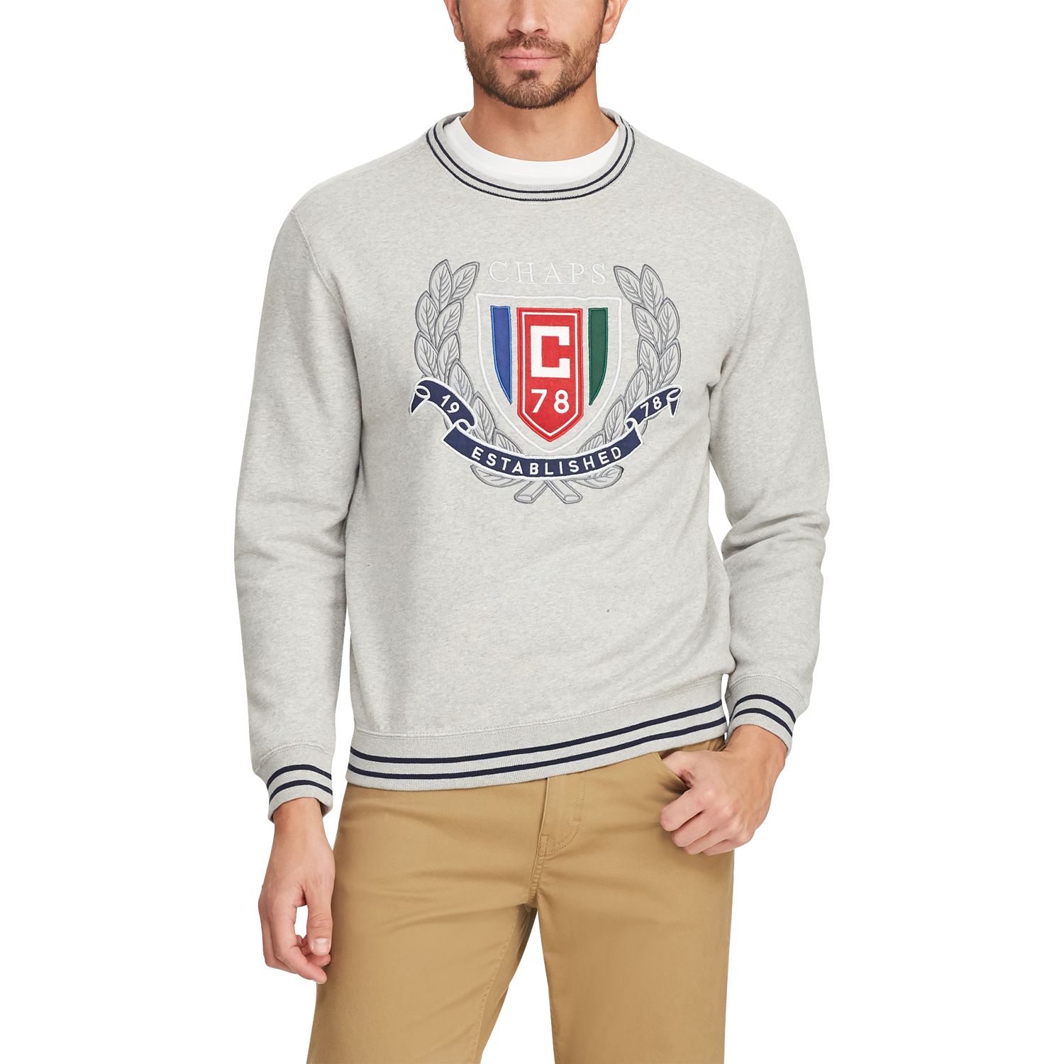 chaps fleece pullover
