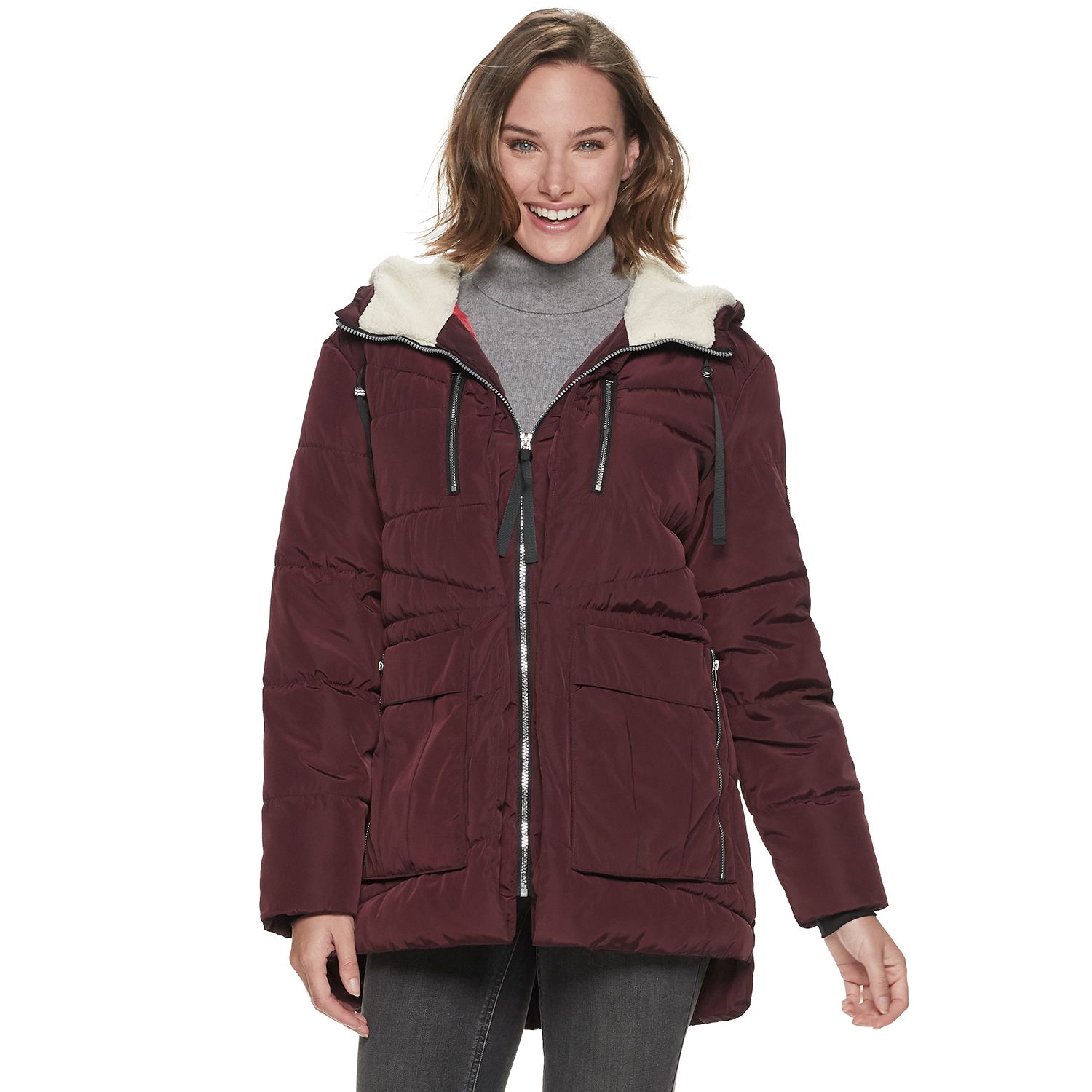 kohls womens puffer coats