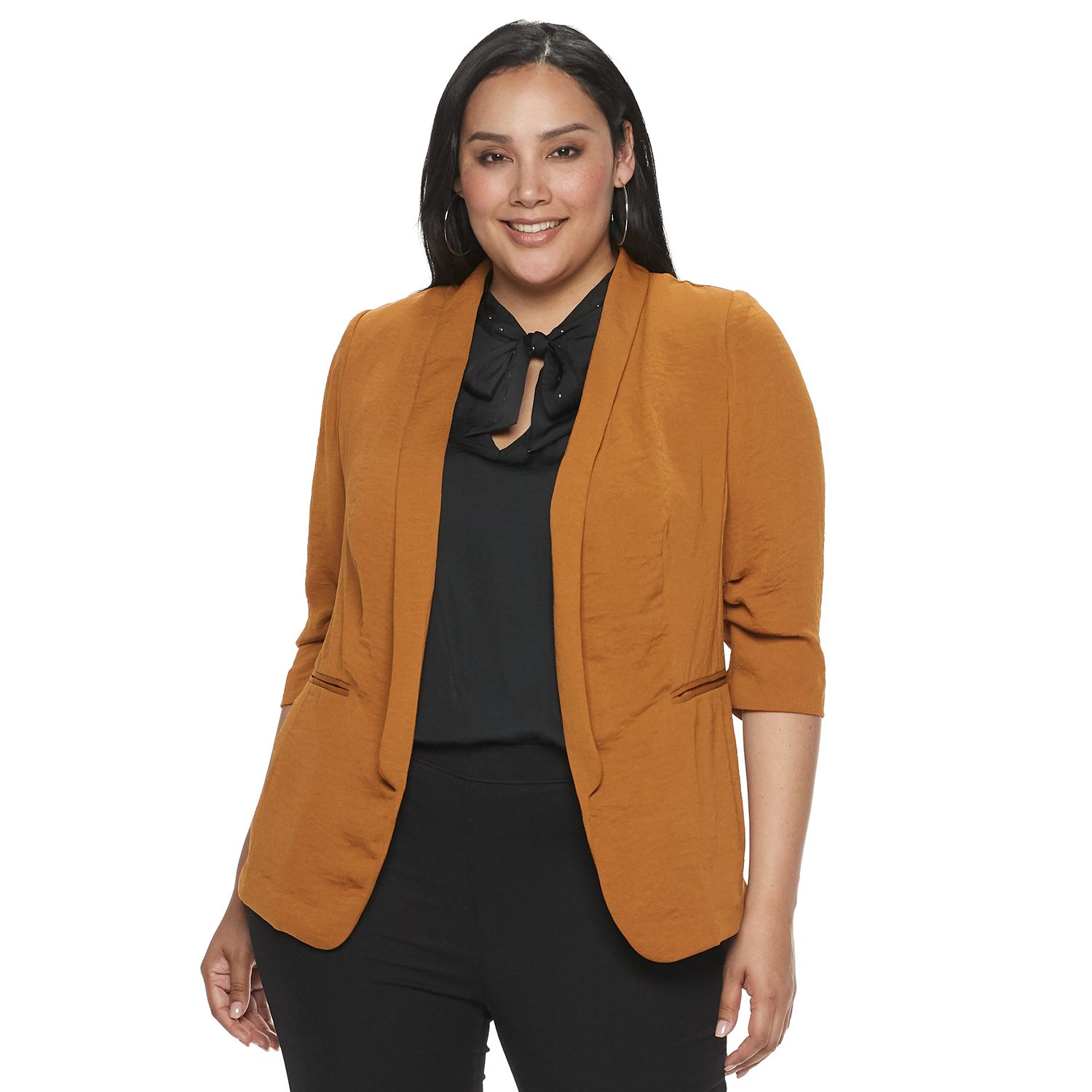 blazer longo plus size