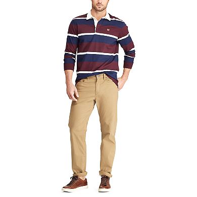 Men's Chaps Classic-Fit Striped Rugby Shirt