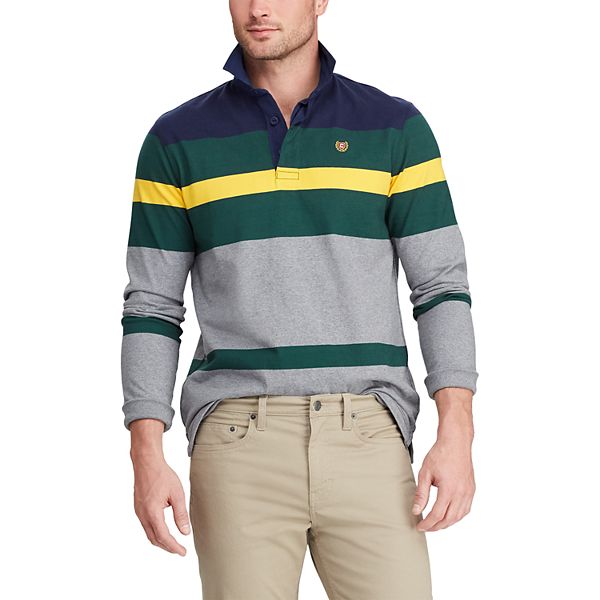 Men s Chaps Classic Fit Striped Rugby Shirt