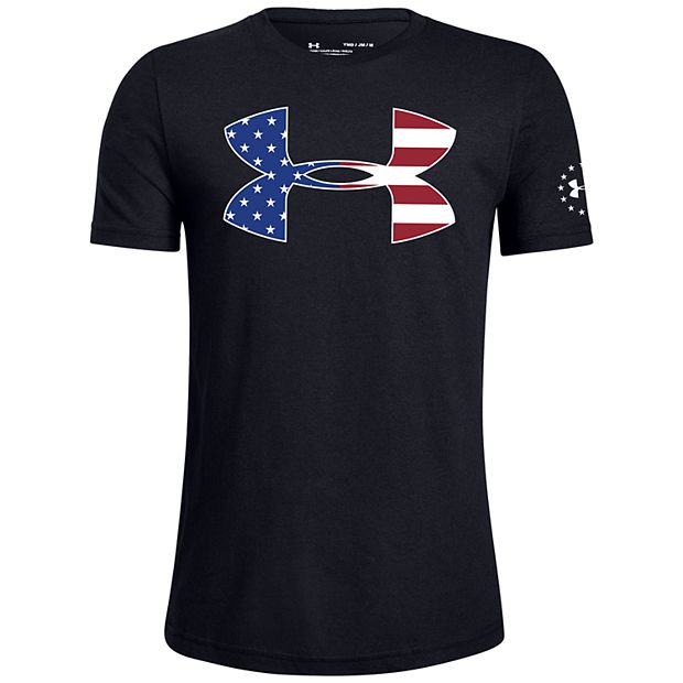 Boys 8 16 Under Armour American Flag Logo Tee