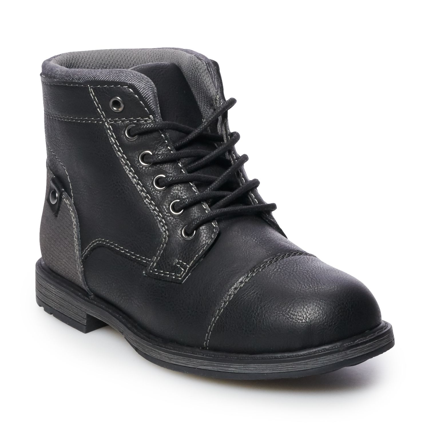 boys black ankle boots