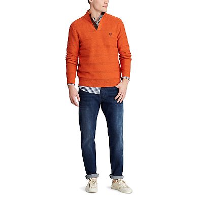 Men's Chaps Classic-Fit Button-Mock Sweater