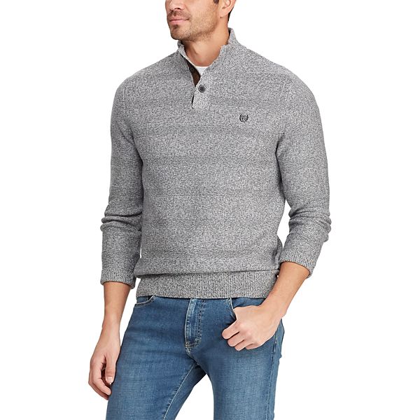 Men's Chaps Classic-Fit Button-Mock Sweater