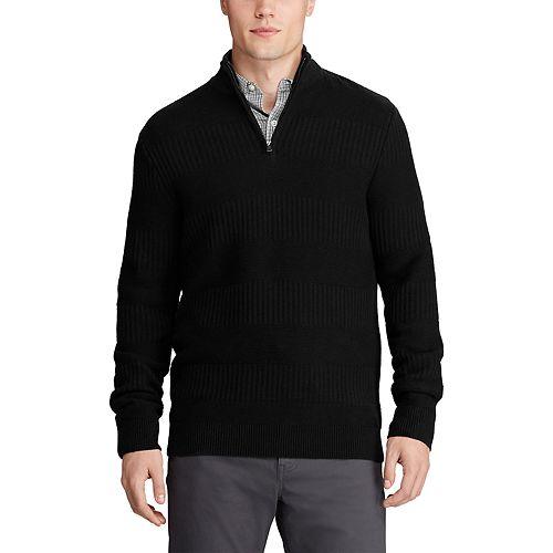 Men's Chaps Classic-Fit Textured Quarter-Zip Sweater